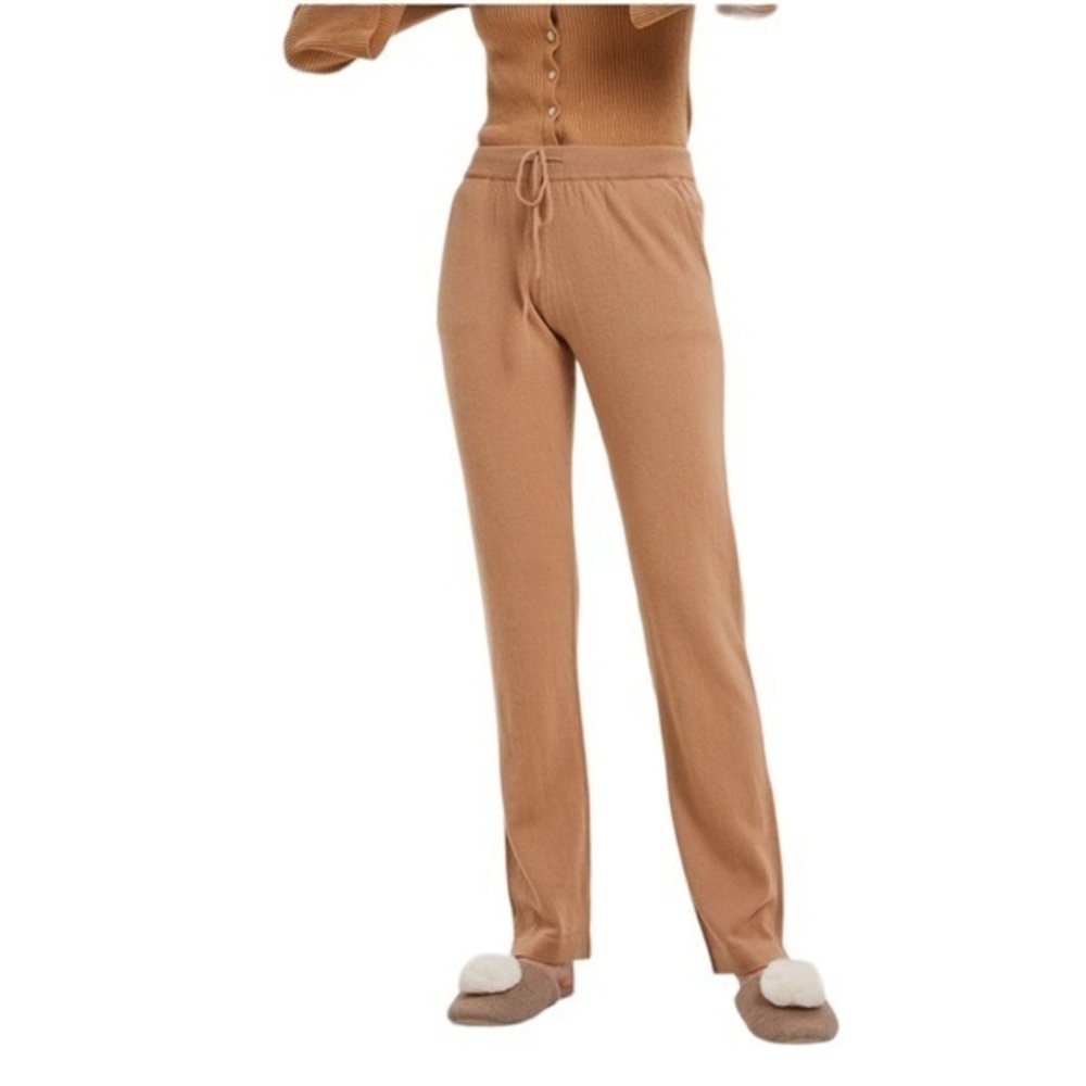 Nap loungewear 100% camel brown cashmere pants $399 xxl
